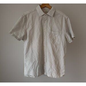 Billy Reid Shirt Mens Sz M Standard Short Sleeve Button Up Cotton Beach Resort